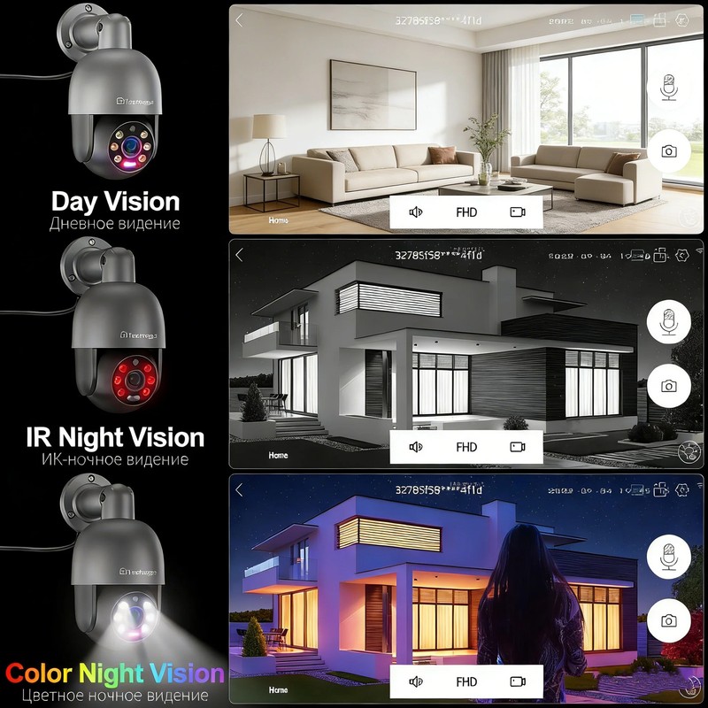 Techage PTZ POE IP Camera 8MP 5MP 4K Outdoor AI Human Detection XMEye gallery