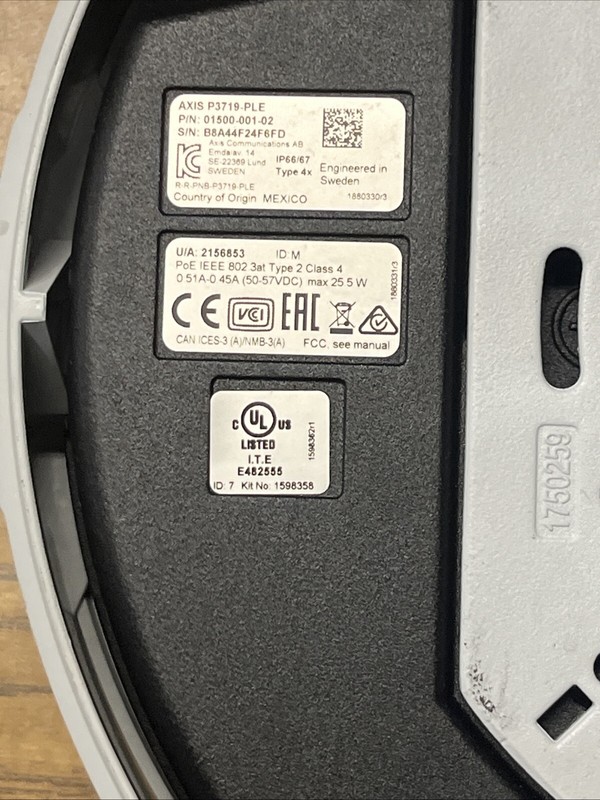 AXIS Communications P3719-PLE Multi-Sensor Outdoor Network Camera 01500-001-02 gallery