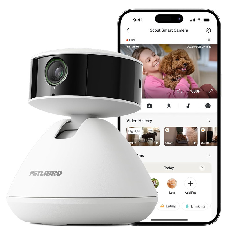 Security Indoor Camera Includes 90-Day AI Trial W/Ai Human/Pet Detection & Two-W