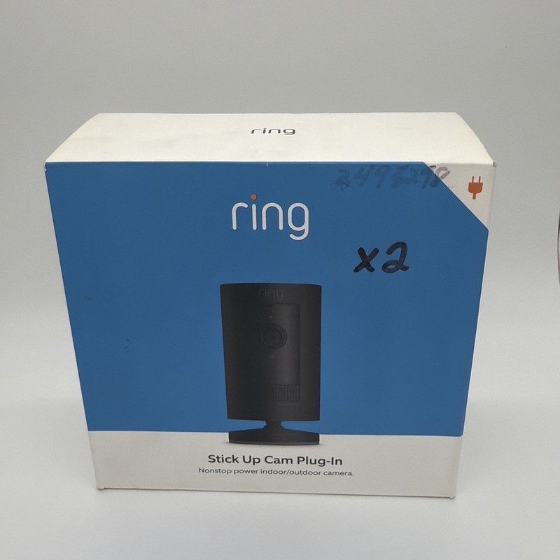 Ring Stick Up Cam Plug-In Indoor/Outdoor 1080p Security Camera – Black