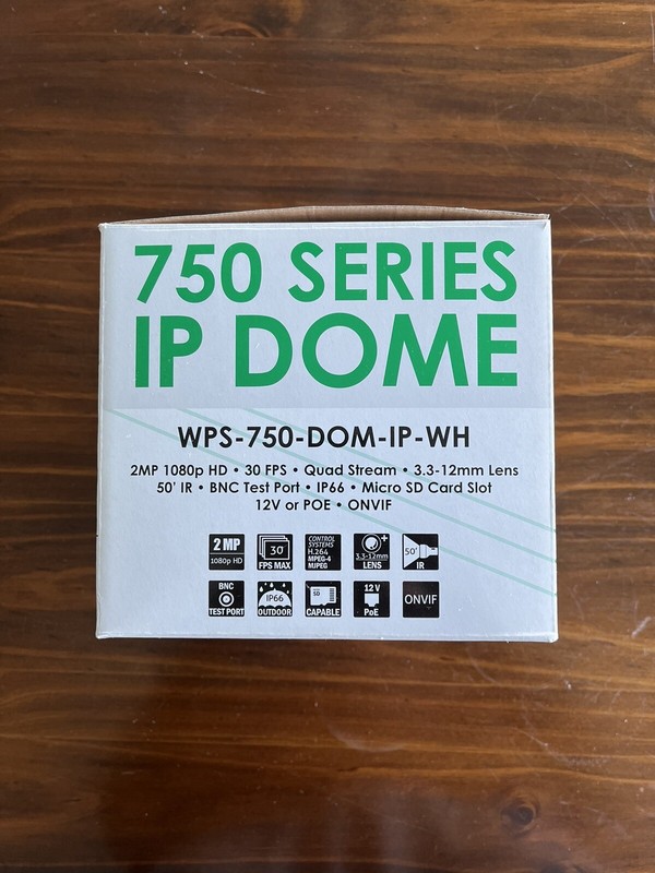 Wirepath WPS-750-DOM-IP-WH, 750 Series Dome 2MP 1080P Security Camera gallery