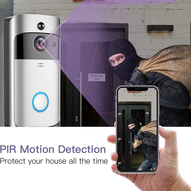 Wireless WiFi Video Doorbell Smart Phone Camera Door Bell Ring Security Intercom gallery