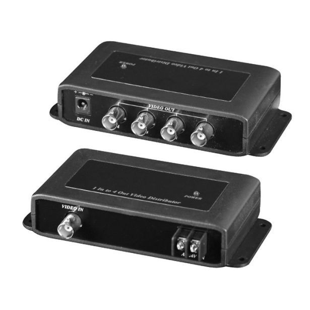 NEW Speco VIDDIST, CCTV 1-In to 4-Out Distribution Amplifier w/ BNC Connectors