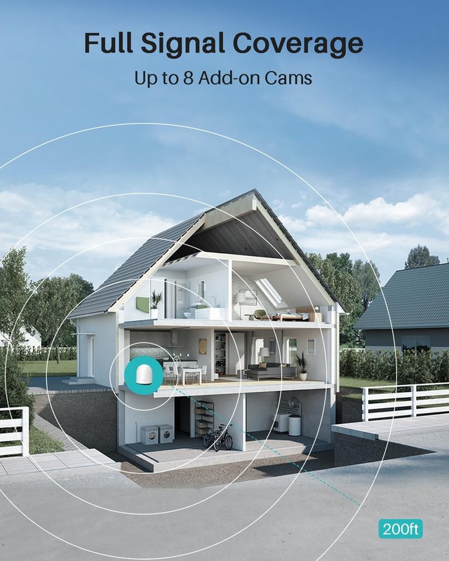 Solar Security Cameras Wireless Outdoor, Home Surveillance System, 2K, No Mon... gallery