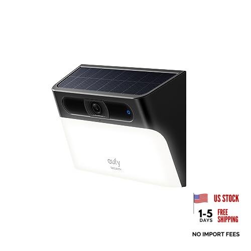 Solar Wall Light Cam S120, Solar Security Cameras Wireless Outdoor, 1-Cam Pack