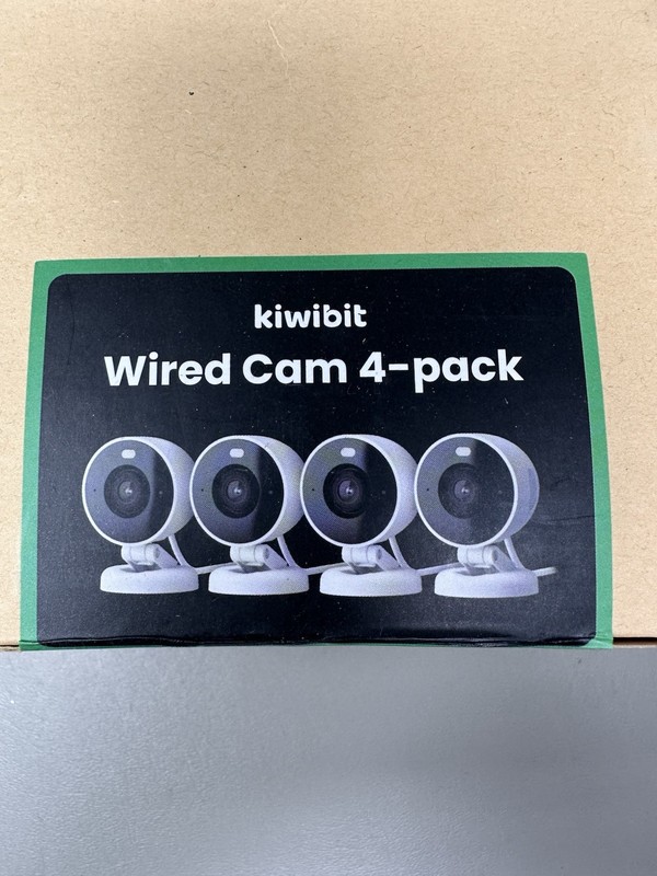 Kiwibit 2K Wired Cam Indoor Outdoor Surveillance Pet Baby Camera 4-Pack White gallery