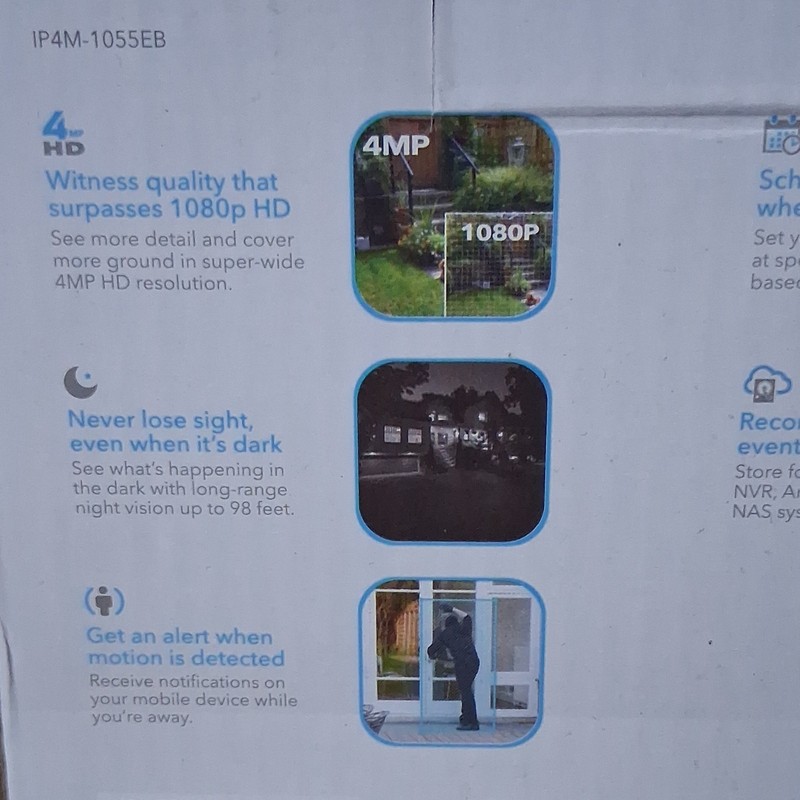 Amcrest IP4M-1055EB 4MP PoE Outdoor Dome IP Camera Night Vision ONVIF gallery