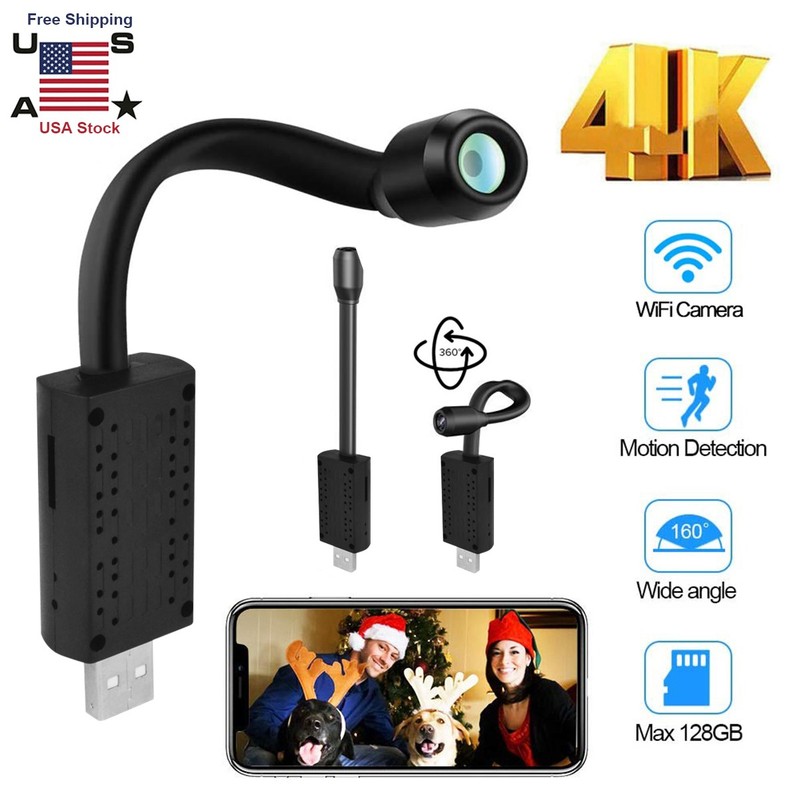 Wifi USB Camera Plug & Play Real Time Video on Phone 4K HD for Home Baby Pet New