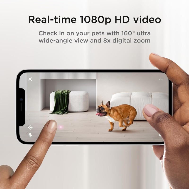 Petcube Play 2 Wi-Fi Pet Camera with Laser Toy for Cats Dogs, 1080P HD Video... gallery