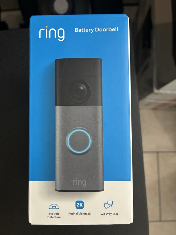 Ring Battery Doorbell 2nd Gen (newest model) 2K Speckled Gray [NEW]