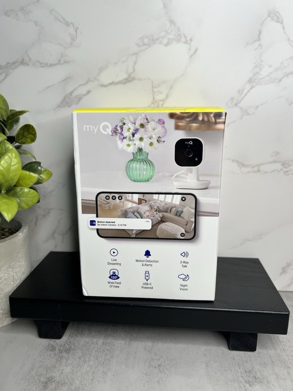 myQ Smart Indoor Security Camera - HD Video, Night Vision Motion Detection Wi-Fi gallery