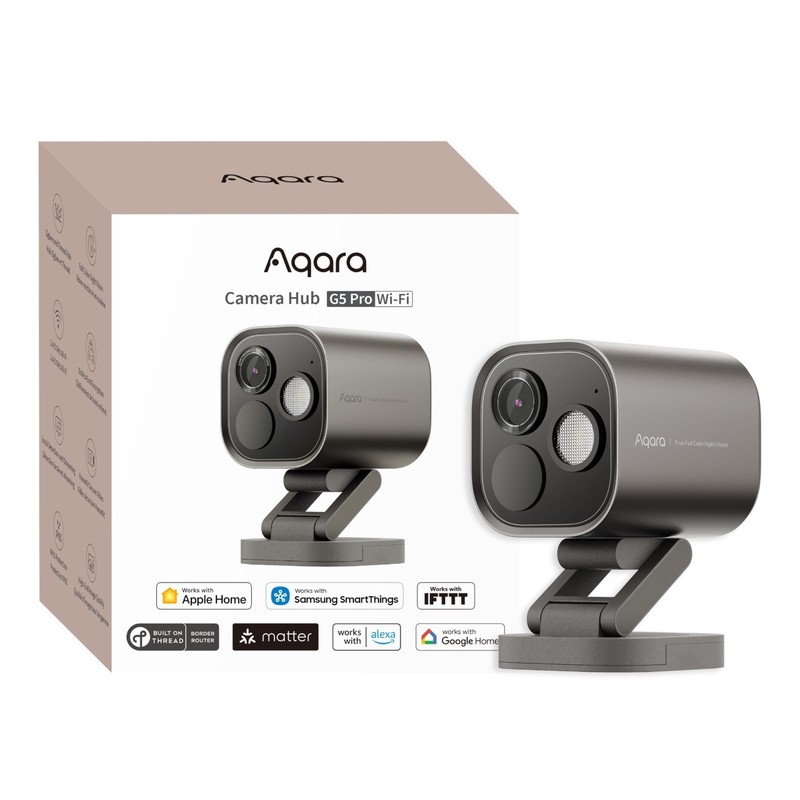 Aqara G5 Pro Wi-Fi 4MP Smart Camera Hub IP65 Matter HomeKit Security