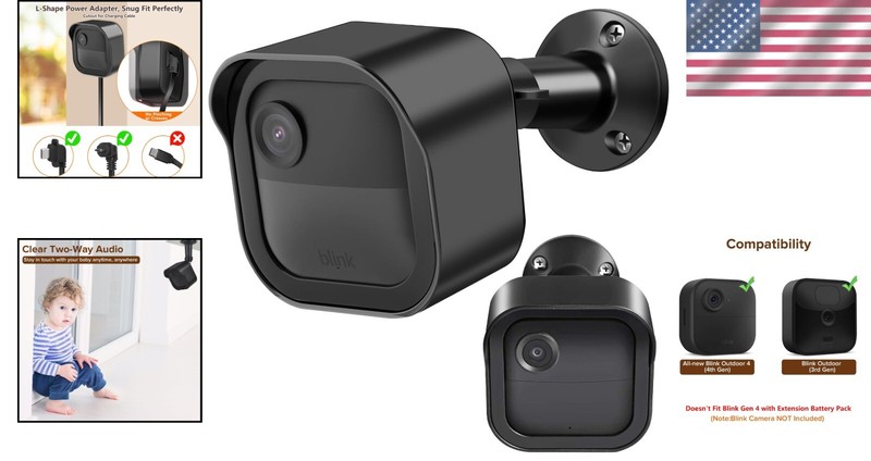Strong Aluminum Wall Mount for Blink Outdoor - Tilt & Rotate For Perfect Views gallery