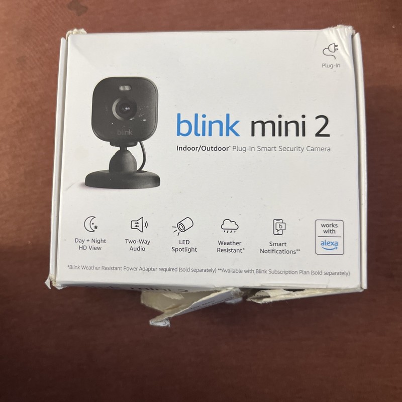 Blink Mini 2, a plug-in smart security camera.
