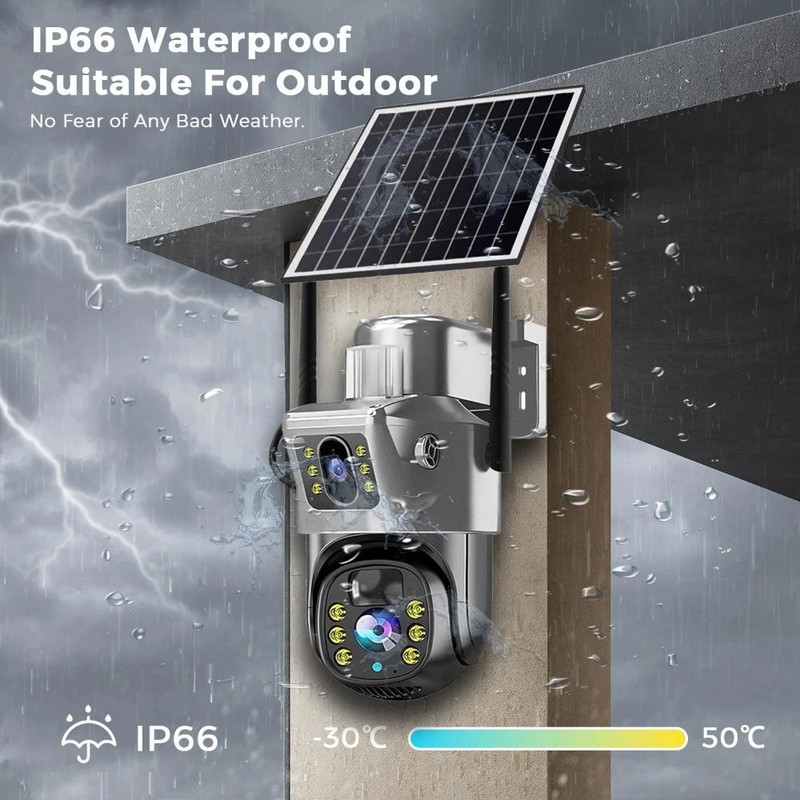 Outdoor Solar Camera Full Color HD Night Vision Low Power Consumption Monitor gallery