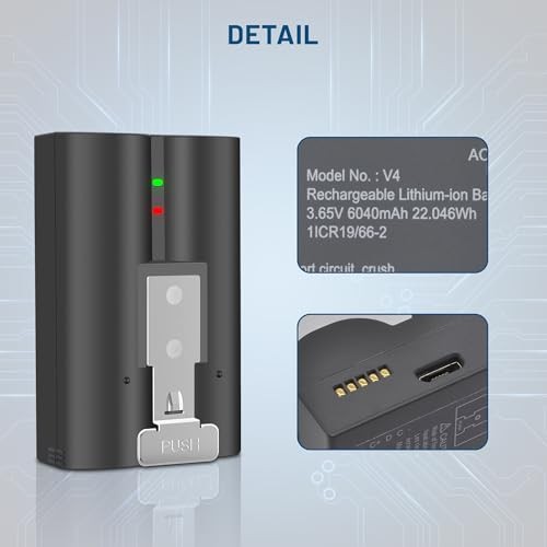 1 Pack 6040mAh V4 Replacement Battery for Ring-Doorbell gallery