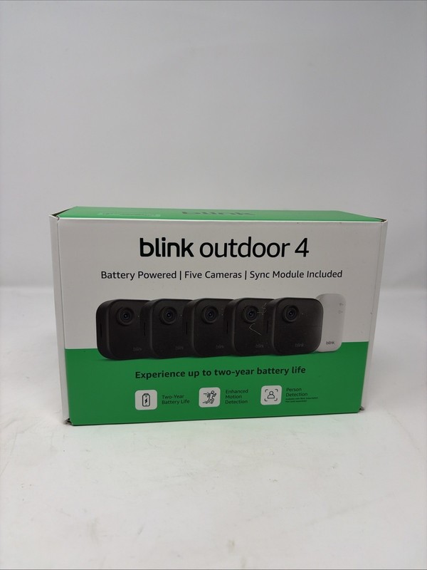 BRAND NEW BLINK Outdoor 4 (4th Gen) 5-Camera Security System w/ Sync Module Core
