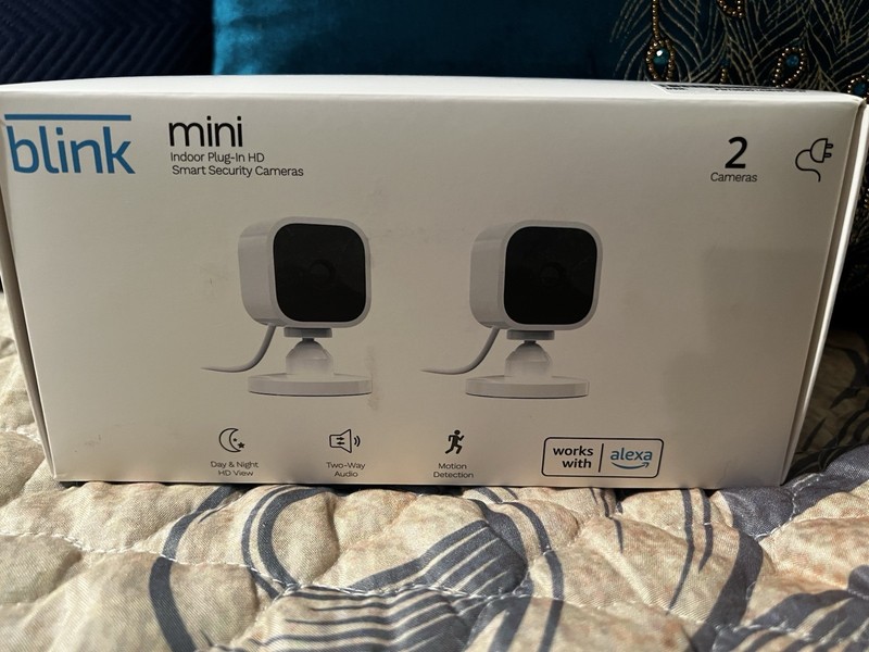 Blink Mini Indoor Smart Security Camera 2-Pack HD Plug In Alexa NEW SEALED