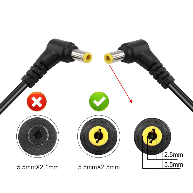 DC5525 Y-Splitter Cable 18AWG DC 5.5Mm X 2.5Mm Straight Female to Double Right A gallery