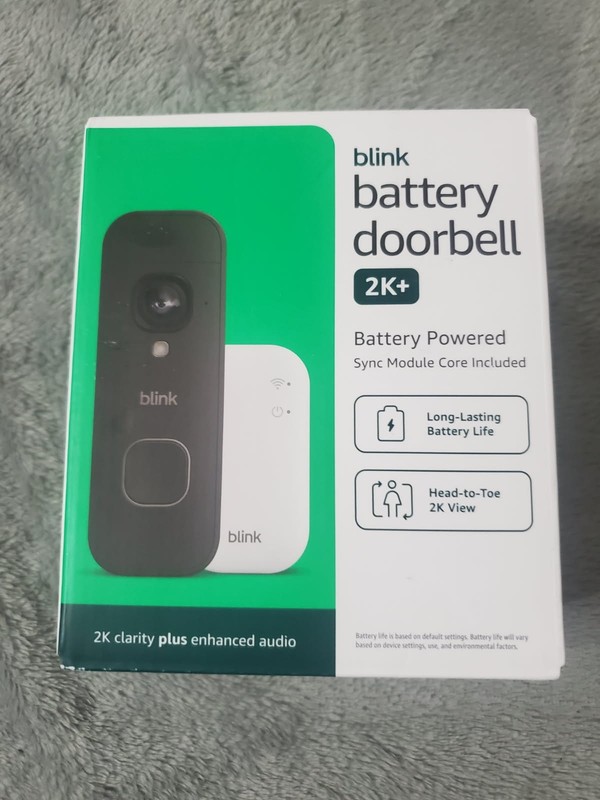 Blink – Battery Doorbell 2K+ Sync Module Core included Wireless video doorb…