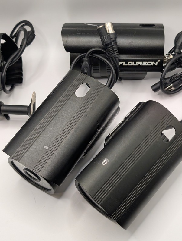 Lot of 4 FLOUREON Bullet CCTV Security Cameras – Tested & Working gallery
