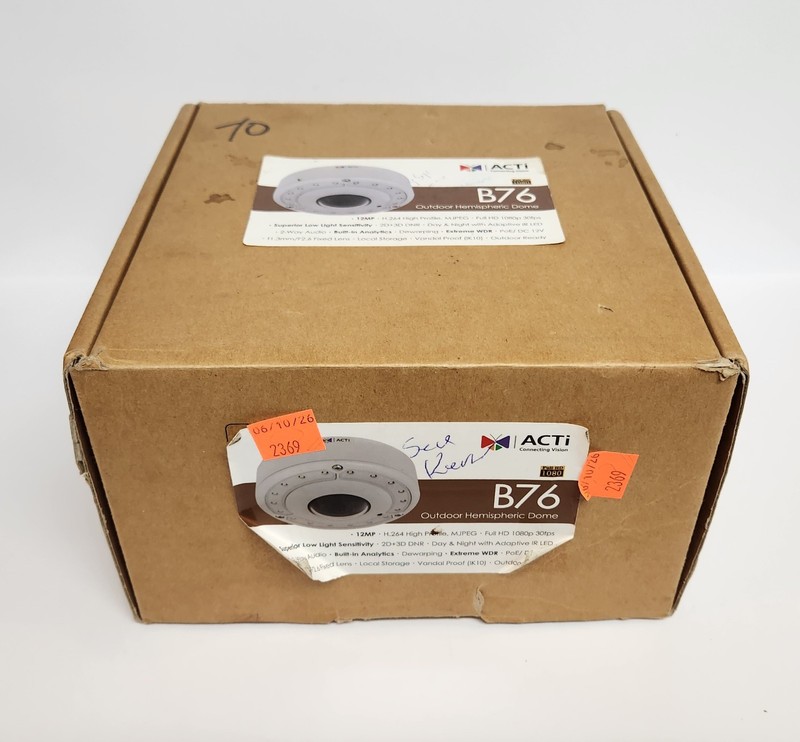 ACTi B76 12MP Outdoor Hemispheric Fisheye Dome IP Security Camera Night Vision gallery