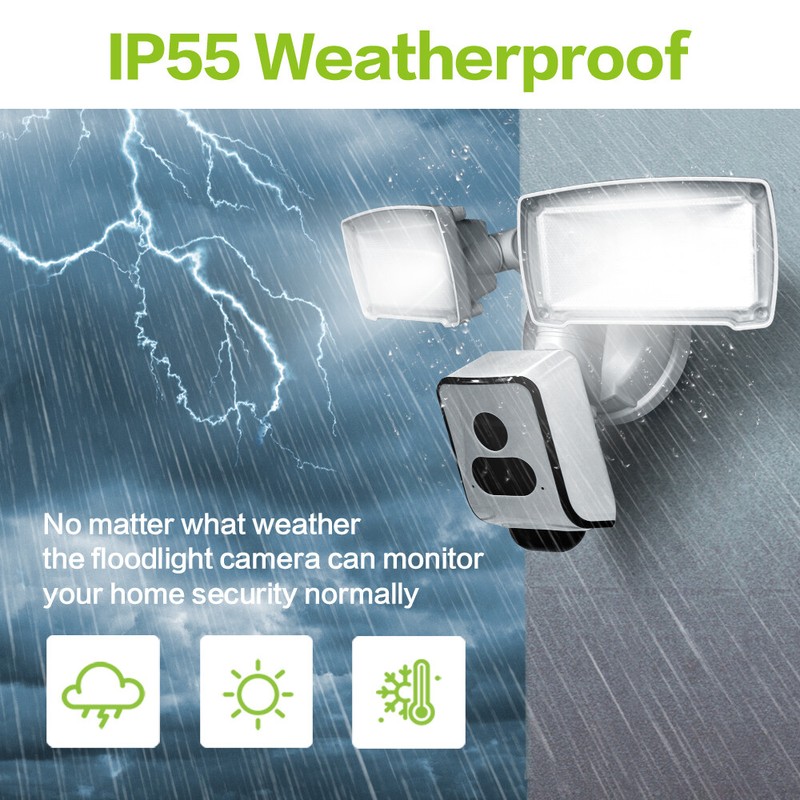 Waterproof Smart Outdoor IP Camera 1080p Security Camera Wifi Floodlight Camera gallery