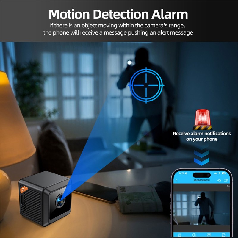 Tiny Wireless Security Camera 1080P Video Motion Detection Monitoring For H DSRT