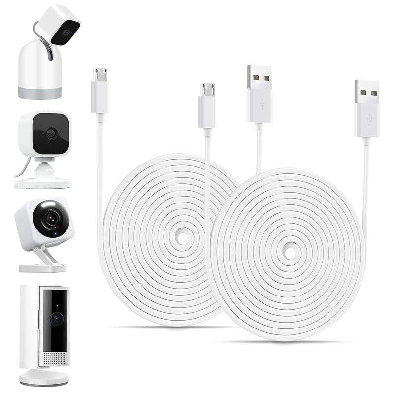 16 FT Camera Charger Extension Cable Compatible with Ring Indoor Cam (2Nd Gen), gallery