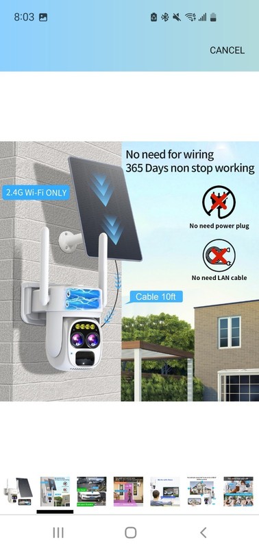 LETSCEE Security Cameras Wirelss Outdoor for Home Security Solar Alexa (1 PACK) gallery