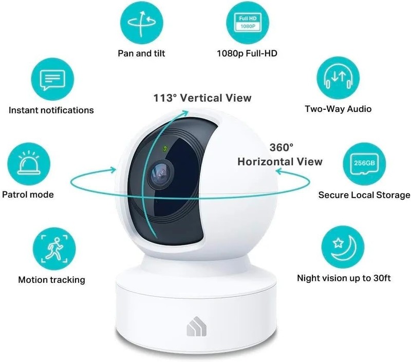 Kasa 1080p Indoor Pan/Tilt Wired Security Camera - Works as a Baby & Pet Moniter gallery