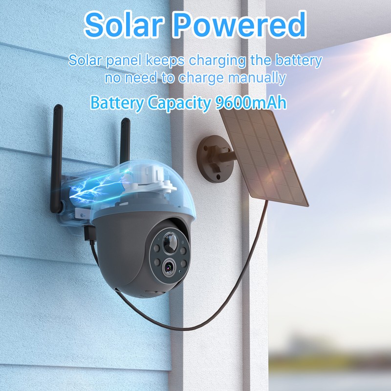 Solar & Battery Powered Outdoor Wireless Audio Security Camera WifI Audio System gallery