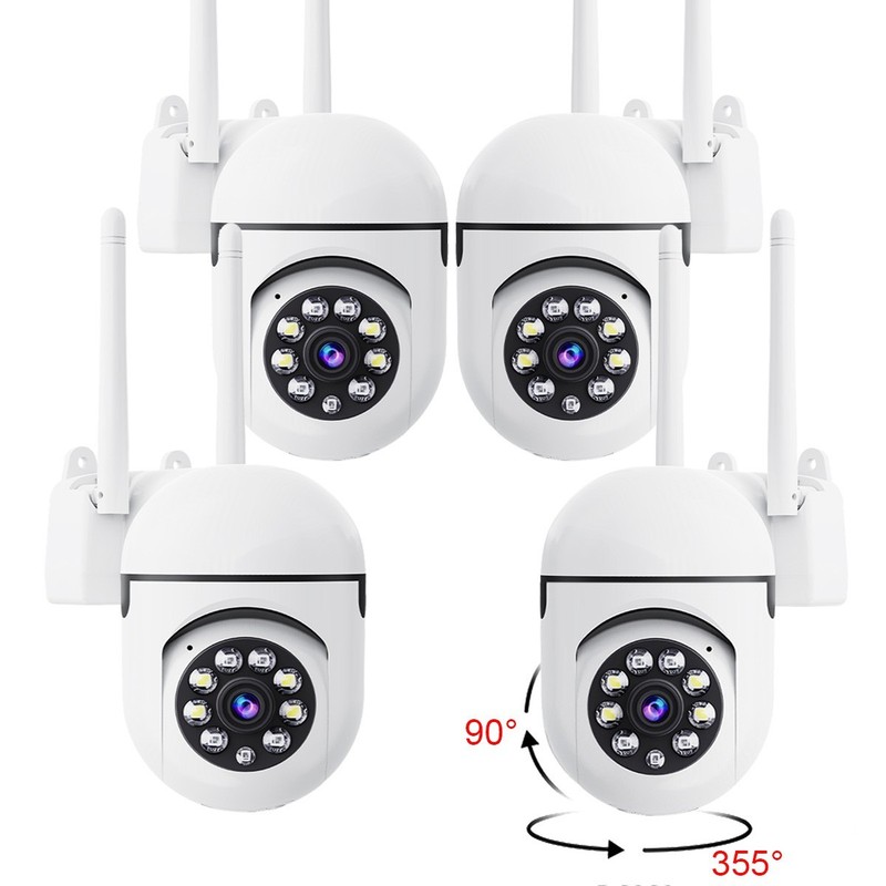 4Pcs XVIM Wireless Security Camera 2K HD WiFi Camera Pan Tilt Auto Tracking