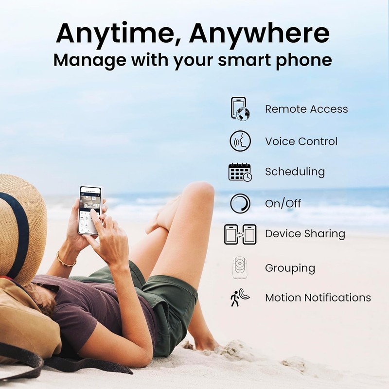 Wireless Indoor Security Camera with 30ft Night Vision & Two-Way Audio, Plug-In gallery