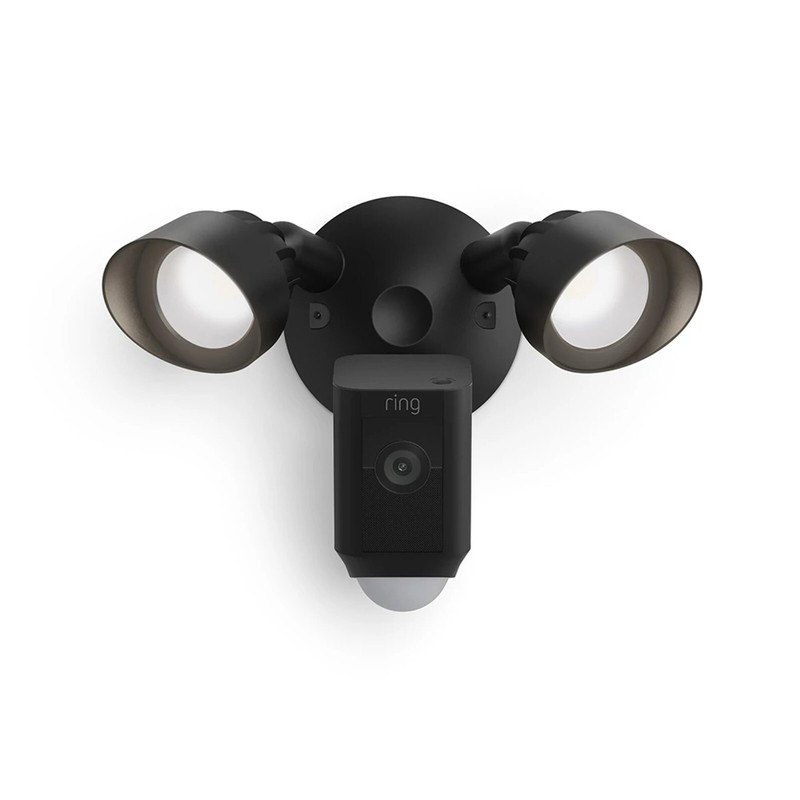 Ring Floodlight Cam Plus Outdoor Wired 1080p Surveillance Spotlight Camera Black gallery