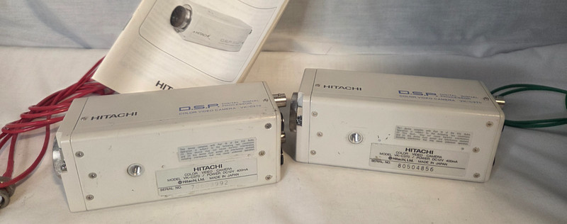 Lot of 2 Hitachi VK-C370 Color Video Camera CCTV Vintage Japan w/ Manual gallery
