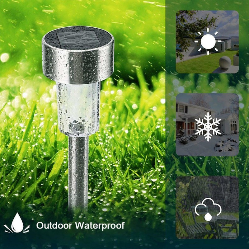 Solar Garden Landscape Pathway Light Cool White Outdoor Waterproof Energy Saving gallery
