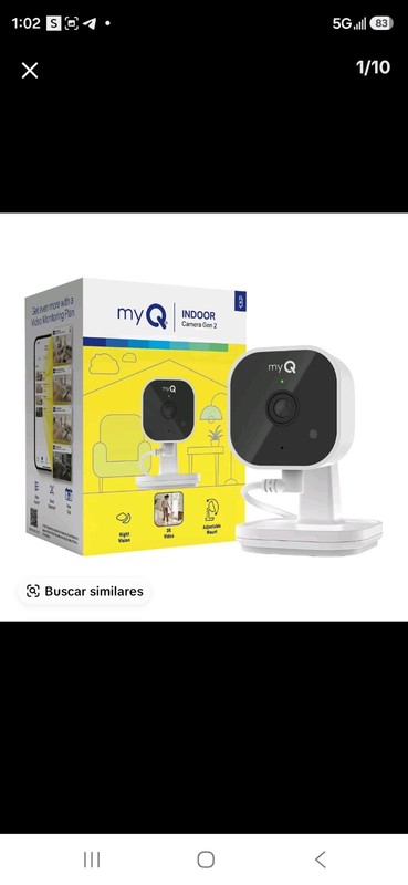 myQ Smart Indoor Security Camera – HD Video, Night Vision Motion Detection Wi-Fi