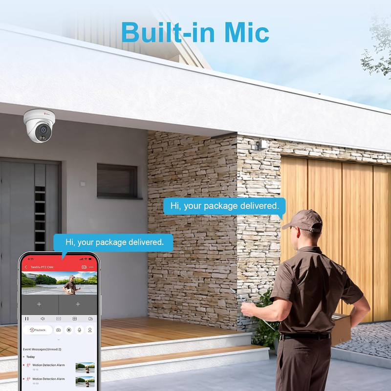 5MP Poe Camera, Full Metal Turret Security IP Camera Outdoor Wired, Smart Dual L gallery