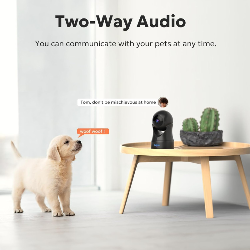Indoor Camera 2K, 360 Cameras for Home Security with Motion Detection, Baby Moni gallery