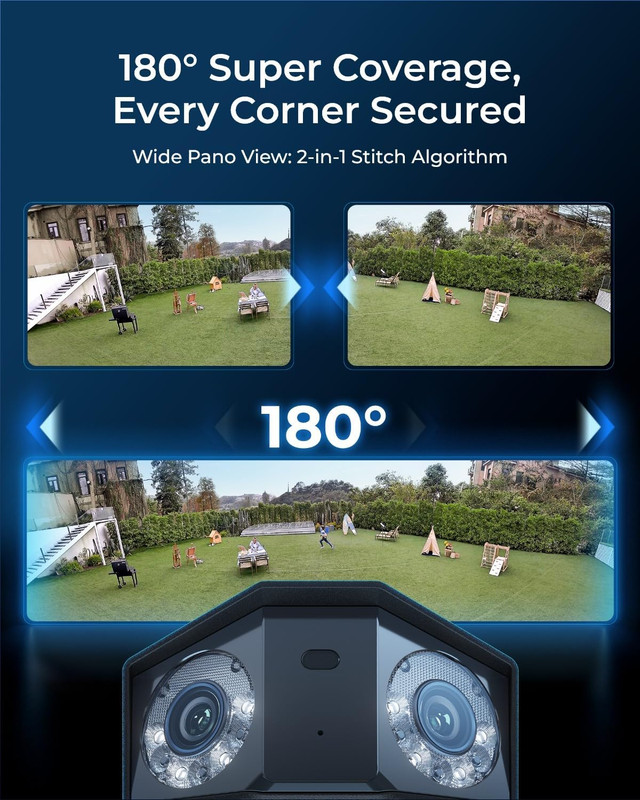 Duo 3 Poe 16MP UHD Dual-Lens Security Camera Bundle with 360 Camera with Dual-Le gallery