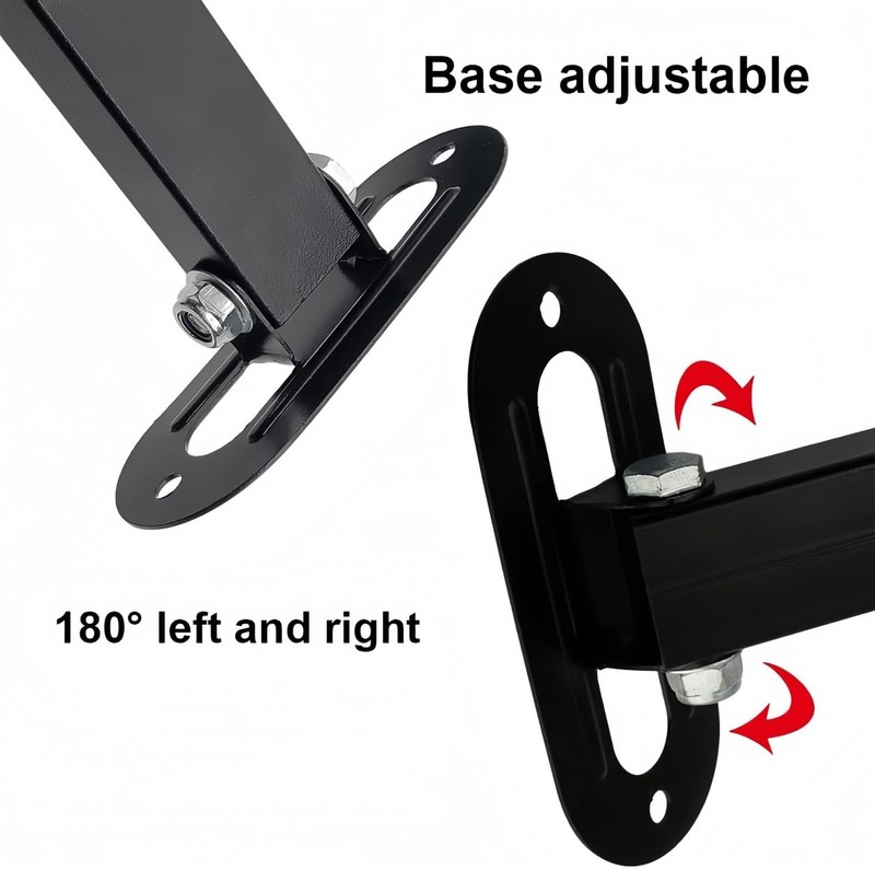 20cm Long Wall Corner Mount Bracket Arm, 7.87" Long Arm Bracket 180 Degree Ro... gallery