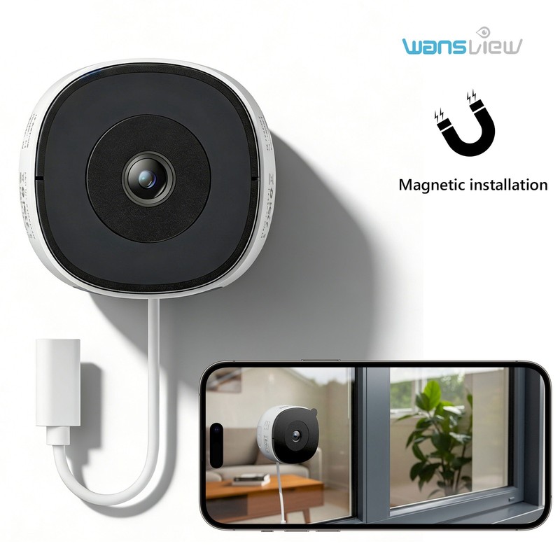 Wansview Window Camera 2.4G/5G WIFI Security Camera System Color Night Vision 2K