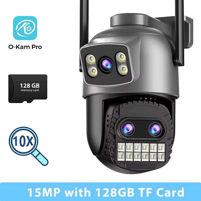15MP Wifi Camera PTZ Outdoor Dual Screen 10X Digital Zoom Human Detection 10MP S