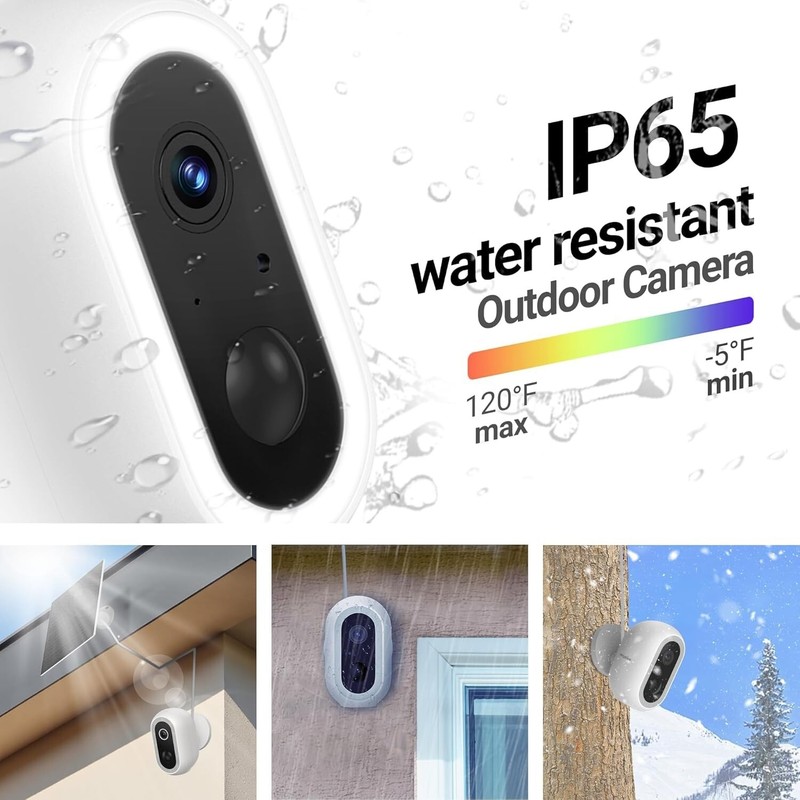 2Pack 2K Solar Security Camera Wireless Outdoor Spotlight Color Night Vision gallery