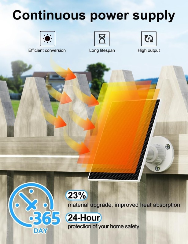 Effortless Power with 13FT Charging Solar Panel for Simplisafe Outdoor Security gallery