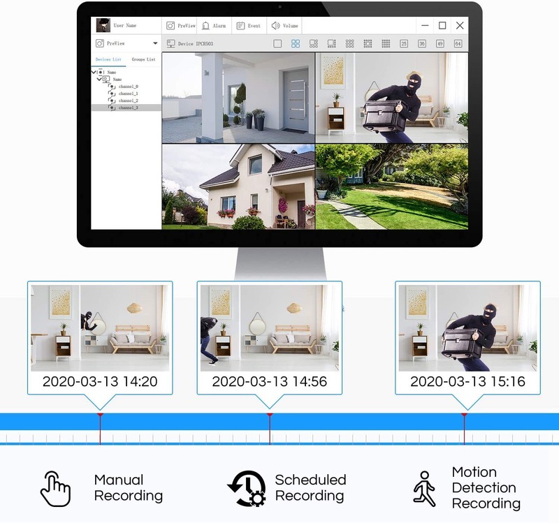 ZOSI H.265+ 16 Channel 1080P HDMI Surveillance CCTV Security Camera System 2TB gallery