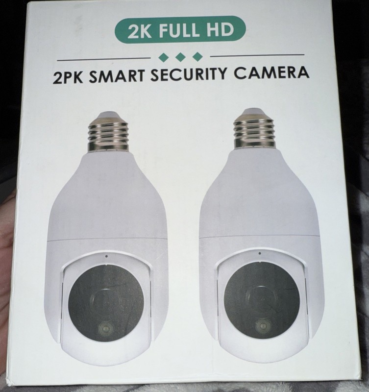 2 Pack HD Smart Security Camera: Full Color Night Vision With Two Way Voice