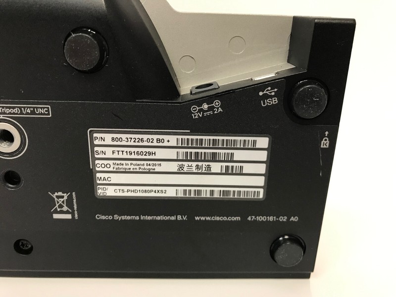 CISCO TTC8-05 800-37226-02 BO+ TELEPRESENCE PRECISION HD CAMERA *NO AC NO CABLES gallery