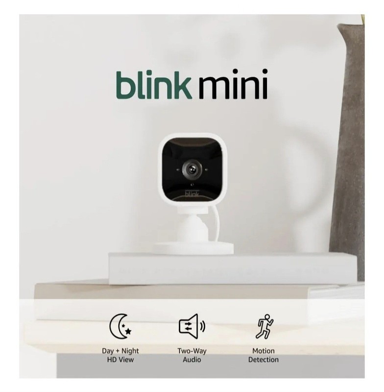 Blink 2pk Mini Compact Indoor Plug-In HD 1080p Smart Security Cameras Slight Use gallery